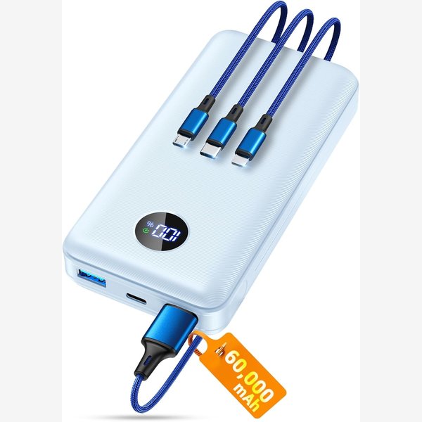 60000mAh Powerbank mit 3in1 Kabel